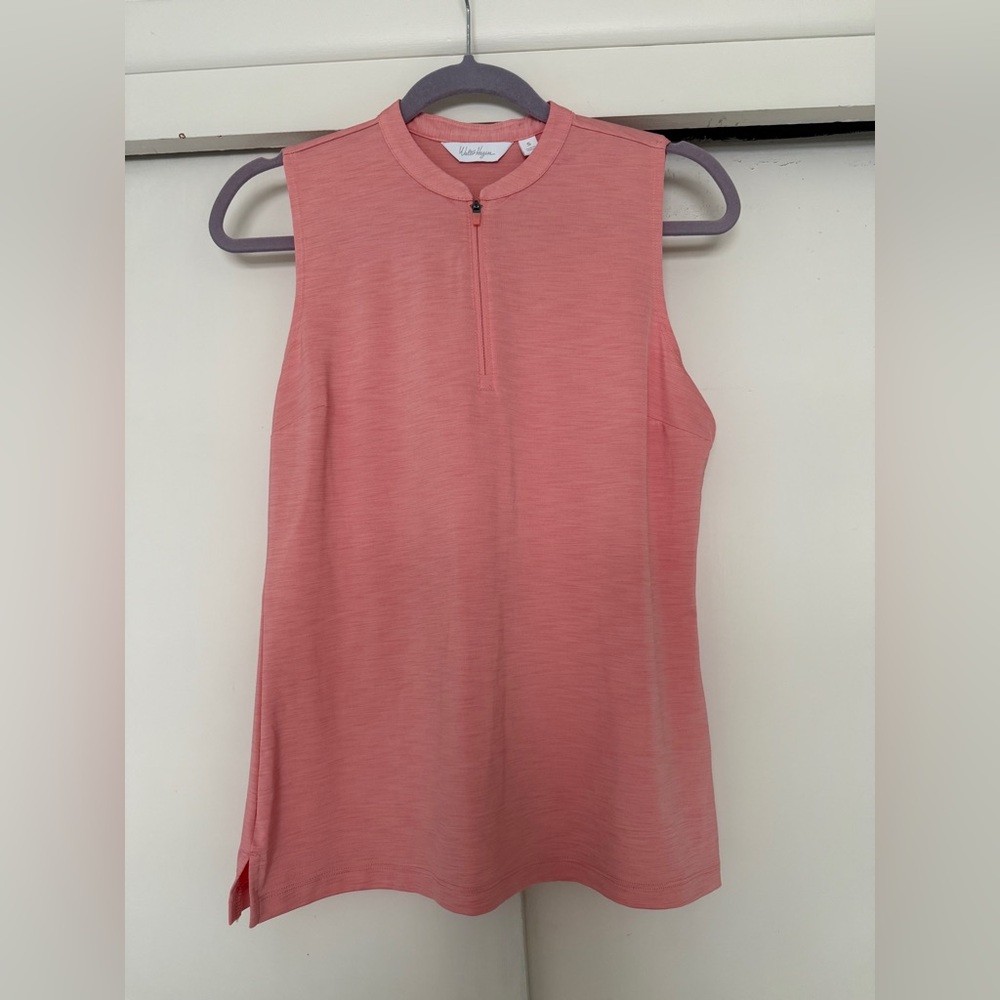 NWOT WALTER HAGEN WOMEN’S SLEEVELESS GOLF TOP PEACH SIZE SMALL LOOSE FIT
